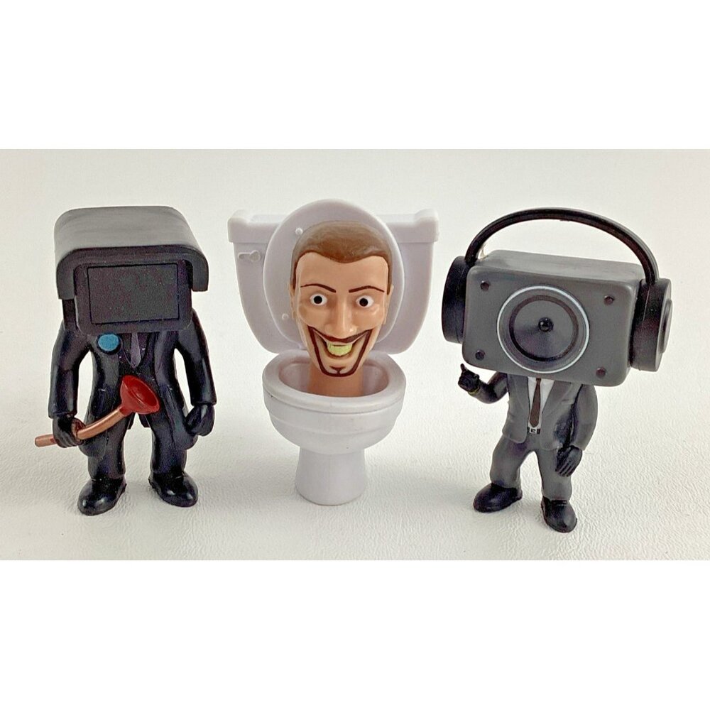 Skibidi Toilet Speakerman Plunger Man Action Figures YouTube Bonkers 2024 Lot